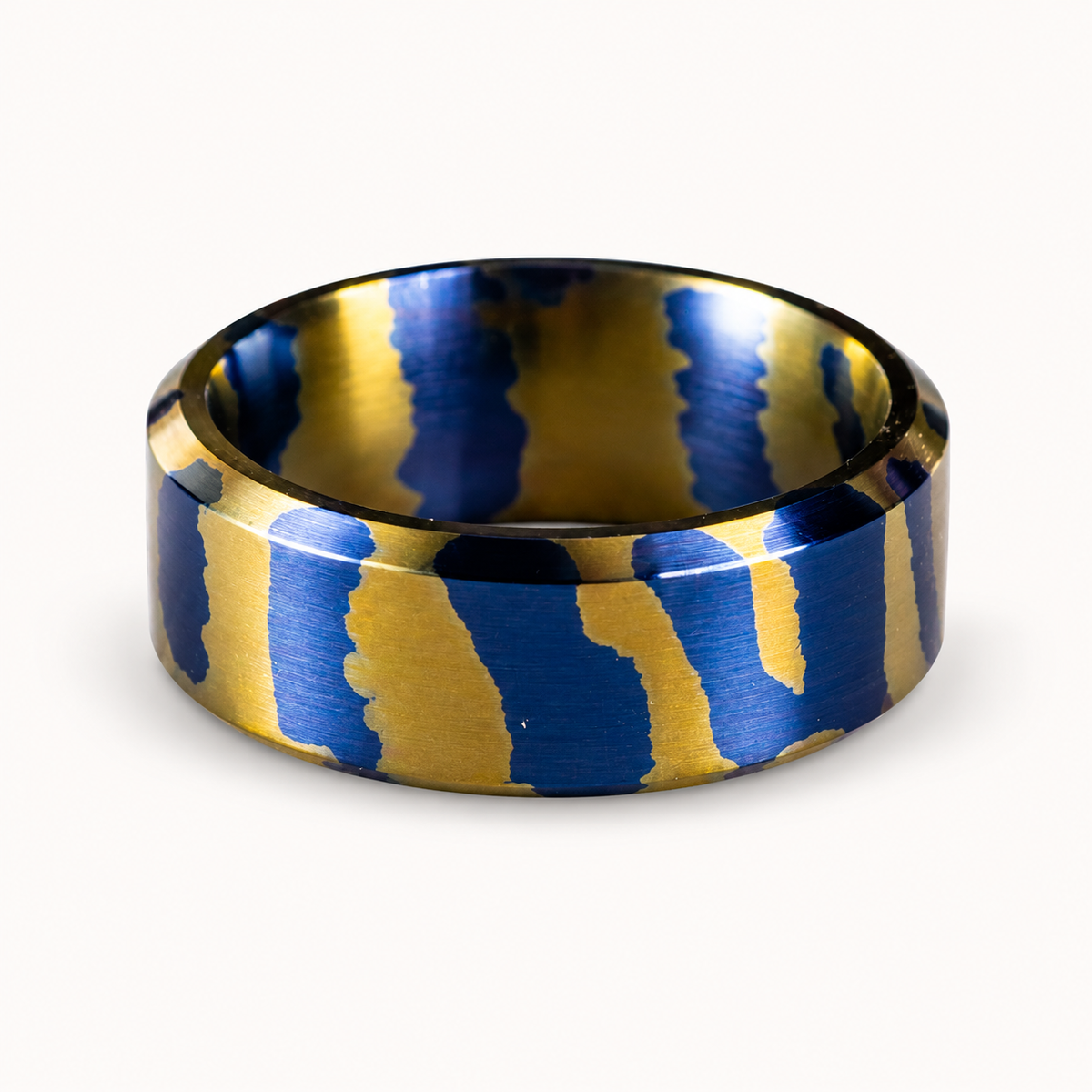 The Animal - Gold and Blue Anodized Titanium Band – product view 2