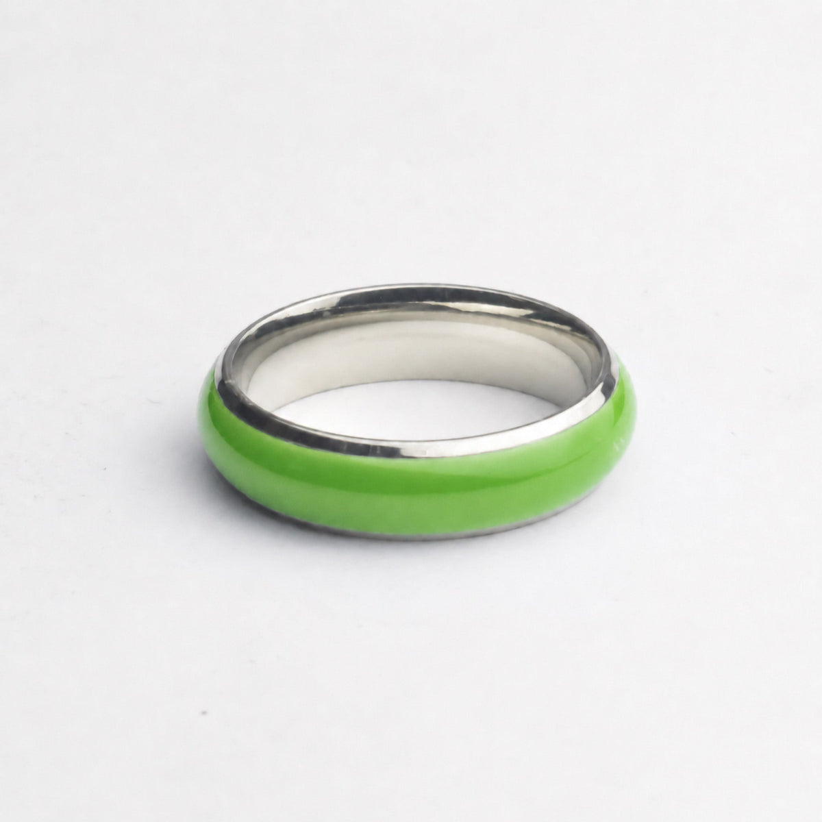 Lume Stacker Slim Glow Bands — handcrafted ring detail view 5