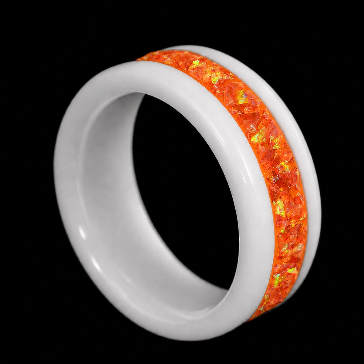Sunspot — Orange Glow Ring — handcrafted ring detail view 6