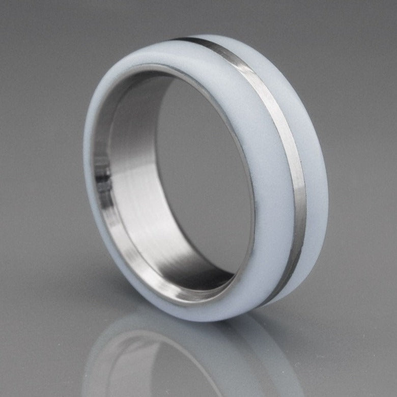 Titanium Oracle Glow Ring — handcrafted ring detail view 6