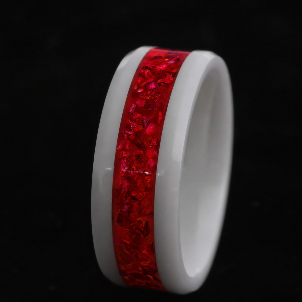 AfterBurner Fire Opal Glow Ring — handcrafted ring detail view 7