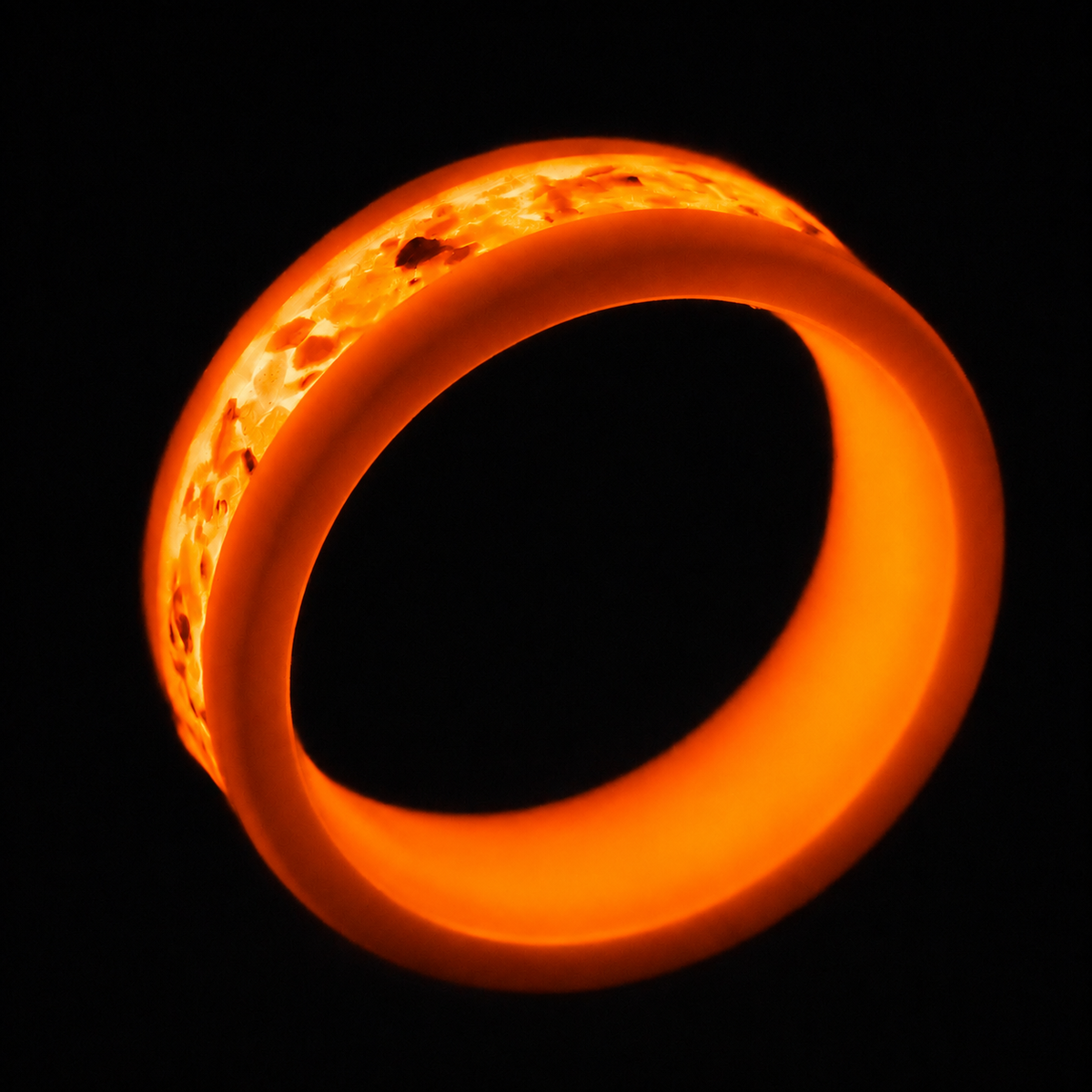Sunspot — Orange Glow Ring — handcrafted ring detail view 4