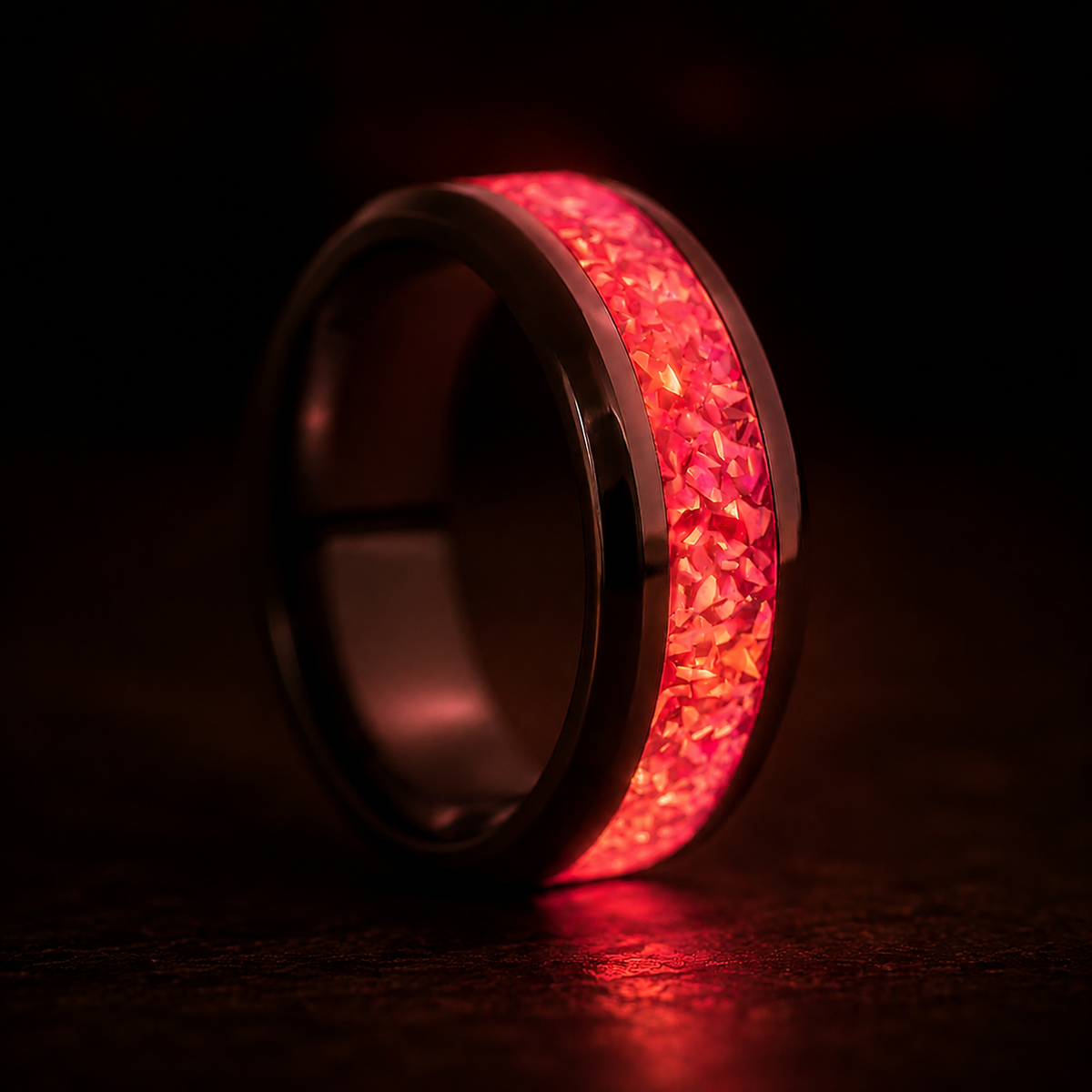 Blush — Stainless Steel Ring — handcrafted ring detail view 2