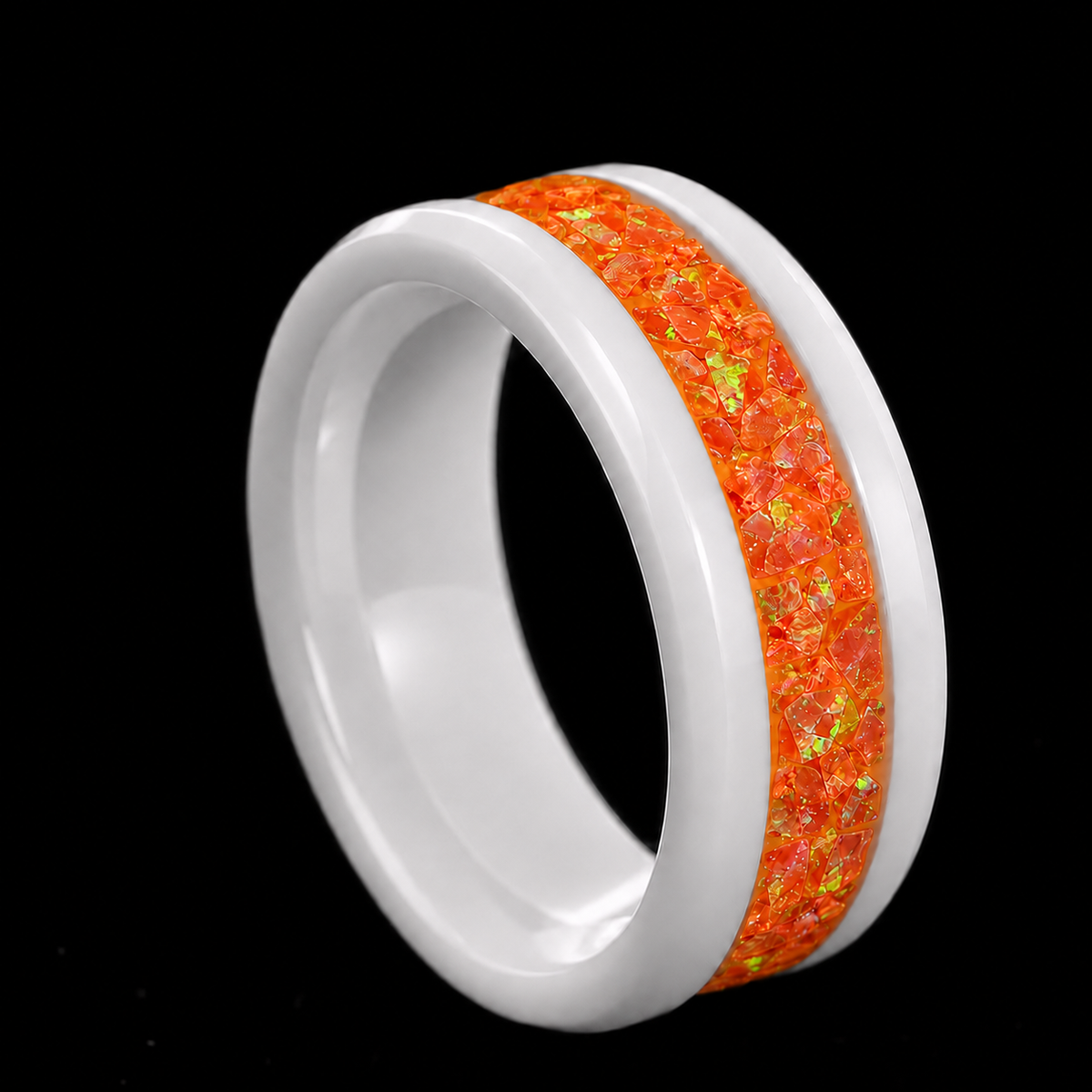 Sunspot — Orange Glow Ring — handcrafted ring detail view 3