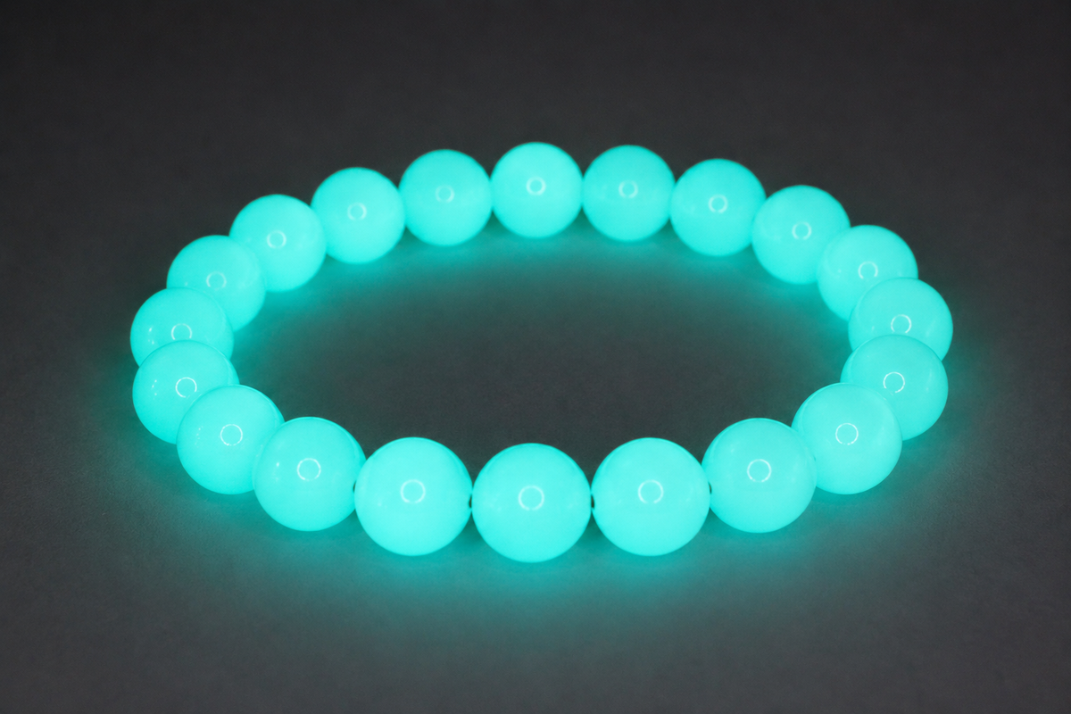 Super Lume Bracelet V2 — Aqua — handcrafted bracelet detail view 5