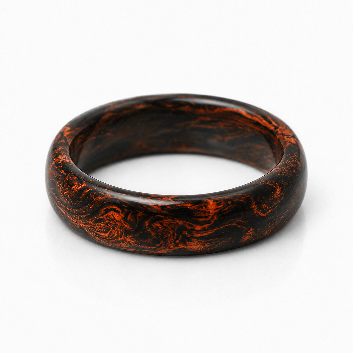 Carbon Storm — Ignition Ring — handcrafted ring detail view 4