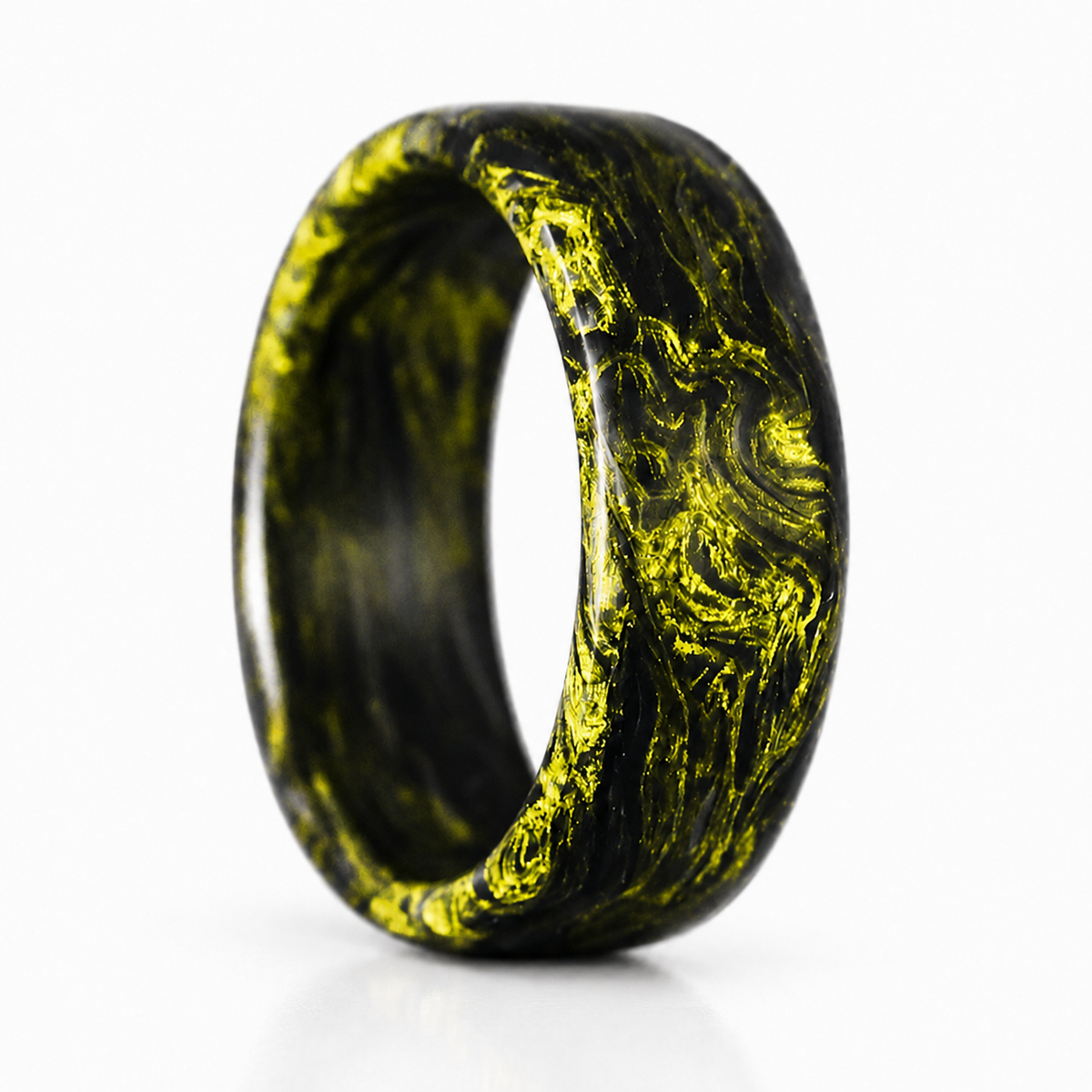 Carbon Storm — Volt Ring — handcrafted ring detail view 3