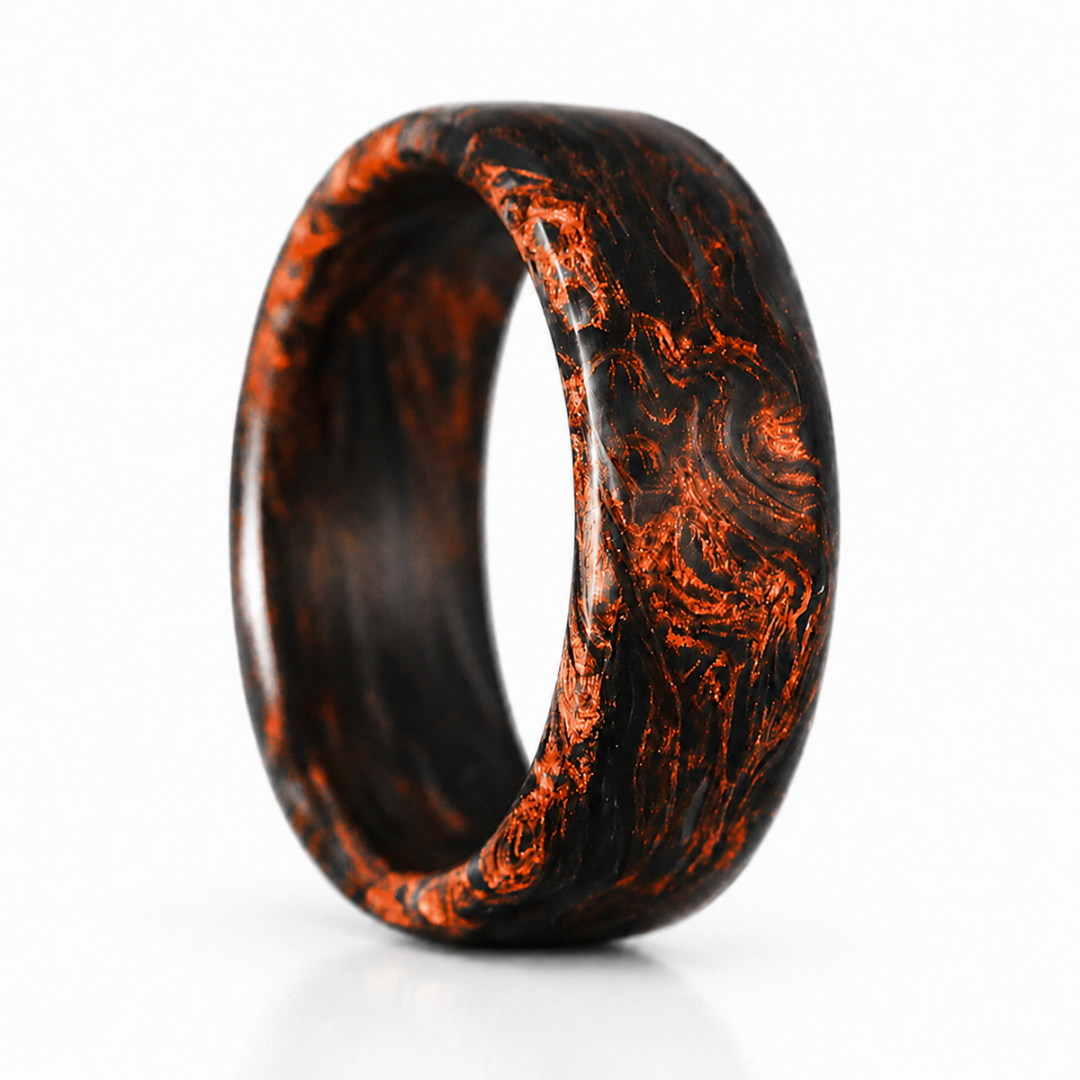 Carbon Storm — Ignition Ring — handcrafted ring detail view 3