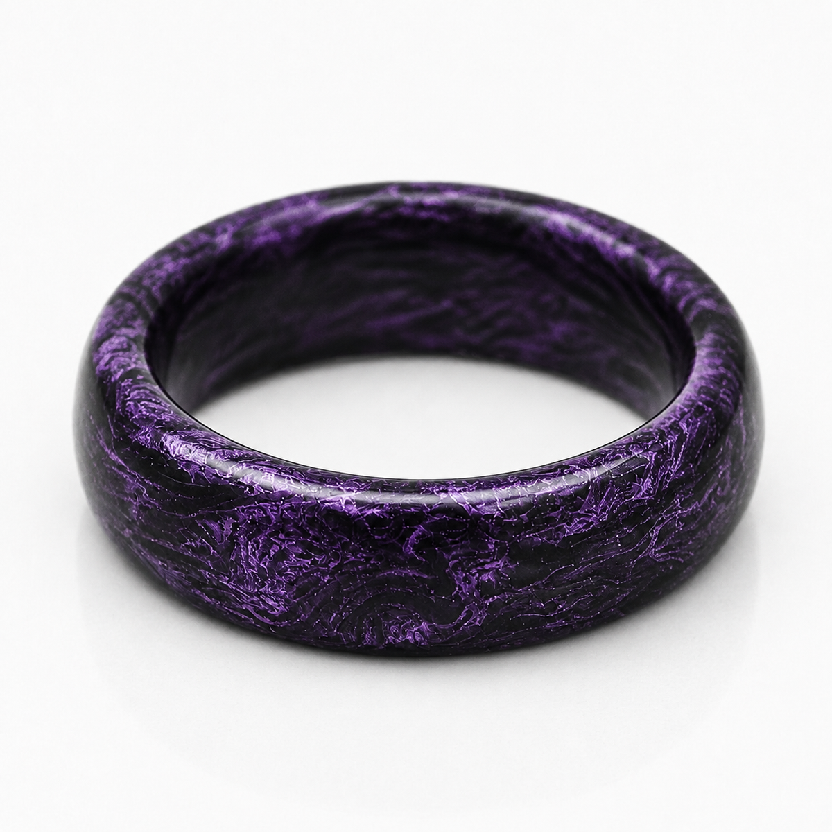 Carbon Storm — Violet Ring — handcrafted ring detail view 4