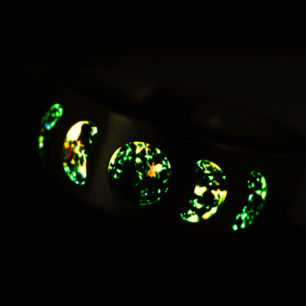 Moon Phase — Vulcan Titanium Ring — handcrafted ring detail view 6