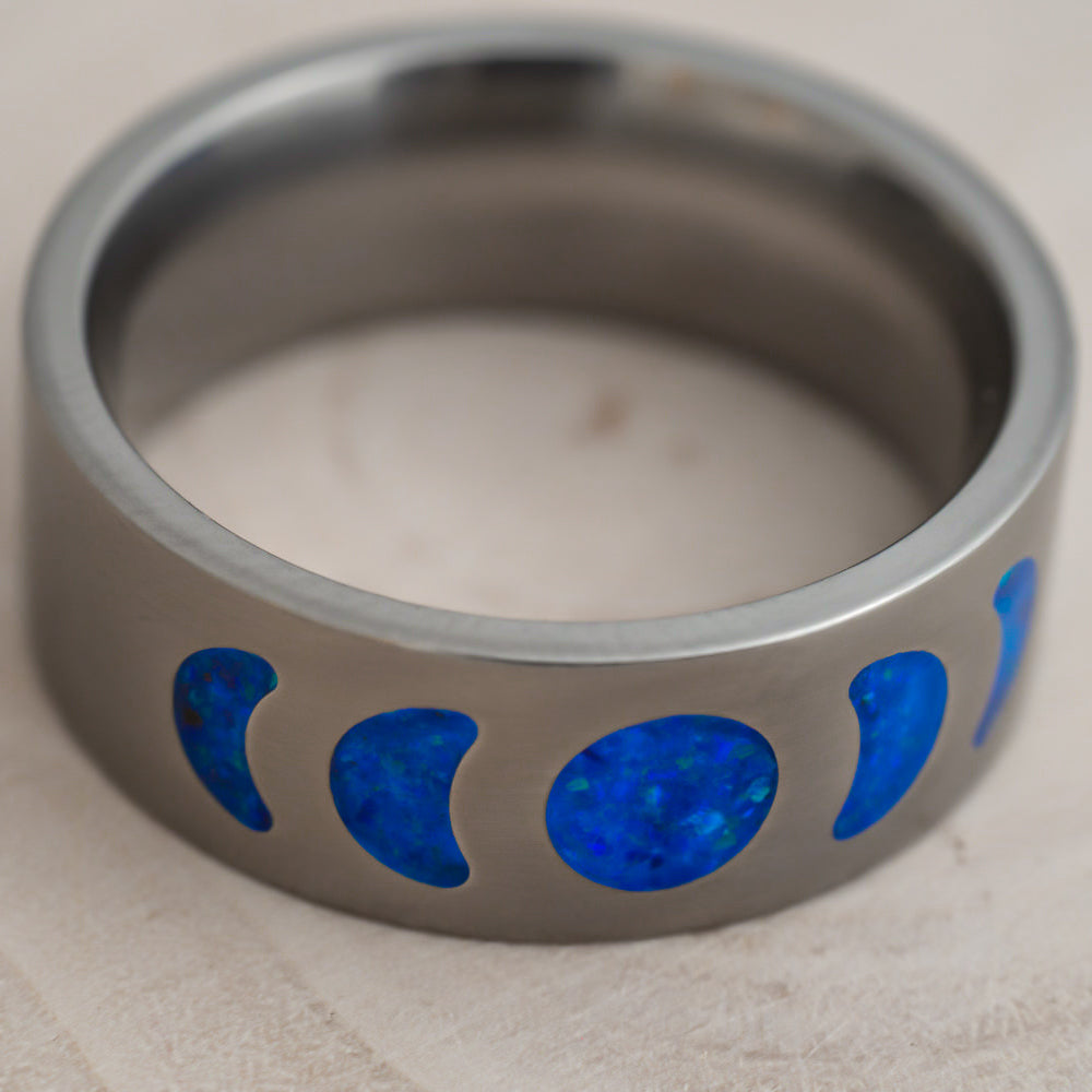 Moon Phase — Nereus Ring — handcrafted ring detail view 7