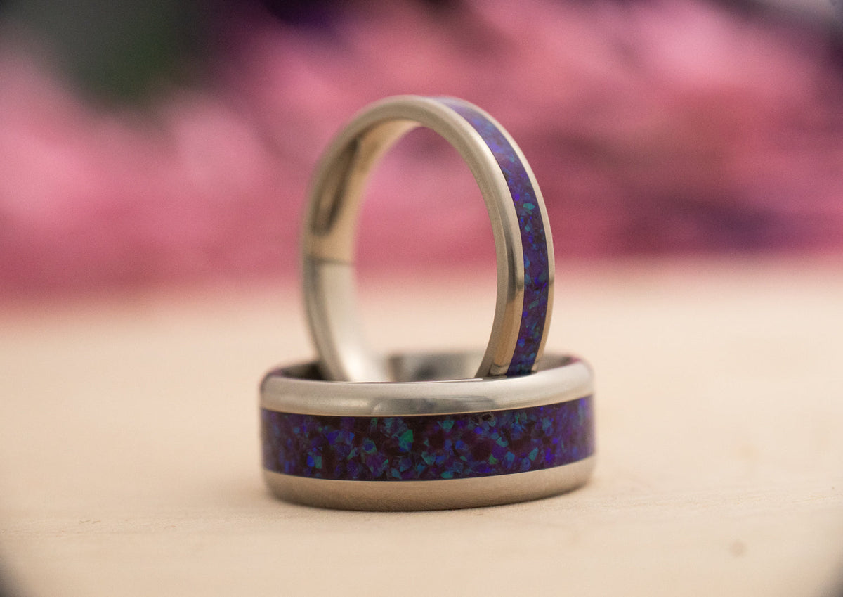 Lavender — Stainless Steel Ring — handcrafted ring detail view 13