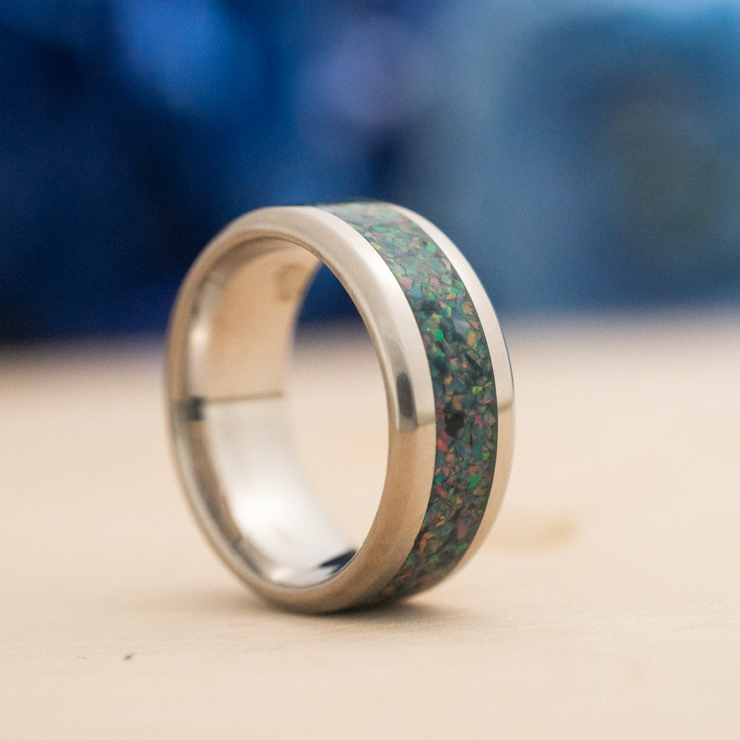 Witches Brew — Stainless Steel Ring — handcrafted ring detail view 11