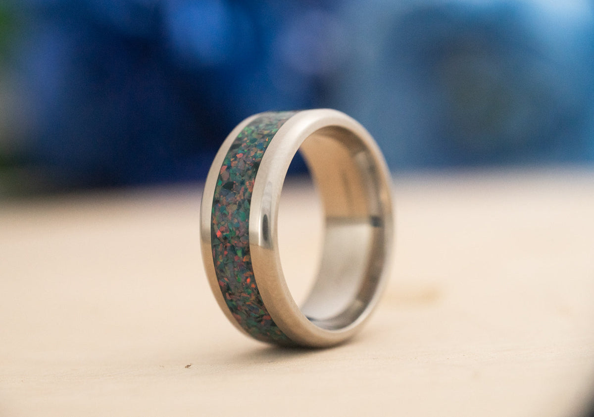 Witches Brew — Stainless Steel Ring — handcrafted ring detail view 9