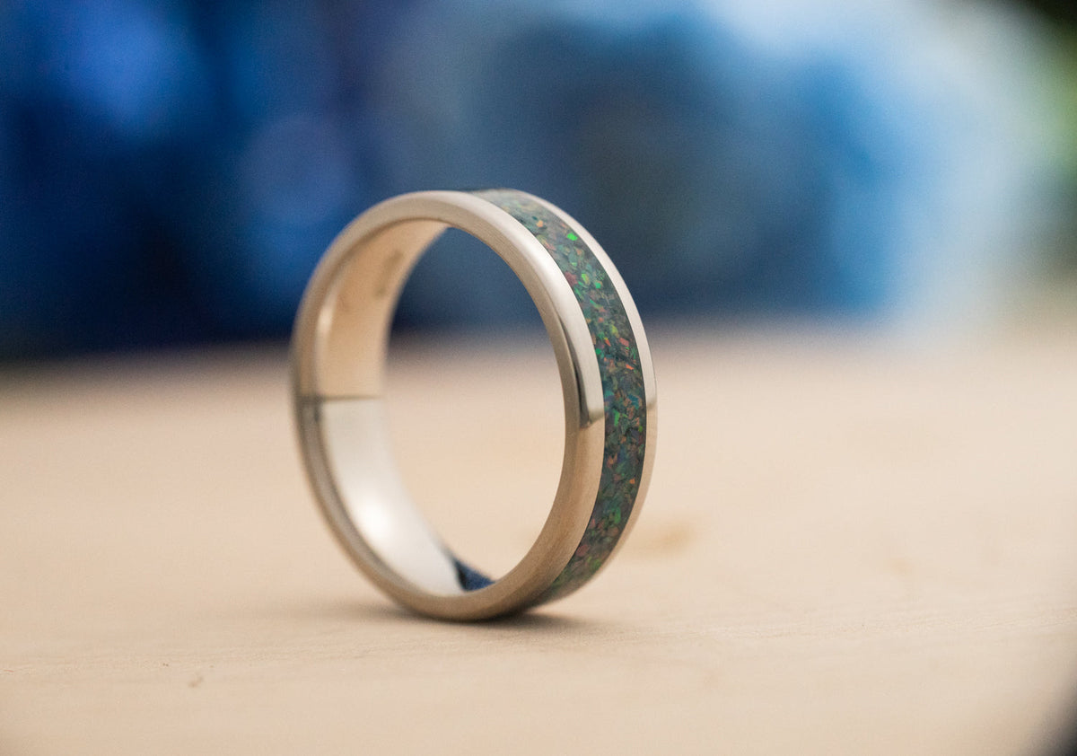 Witches Brew — Stainless Steel Ring — handcrafted ring detail view 12