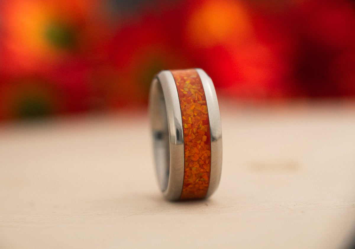 Ignition — Stainless Steel Ring — handcrafted ring detail view 7