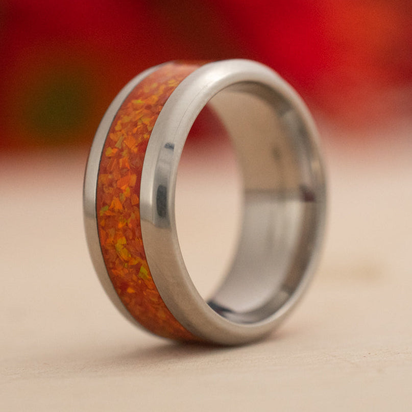 Ignition — Stainless Steel Ring — handcrafted ring detail view 4