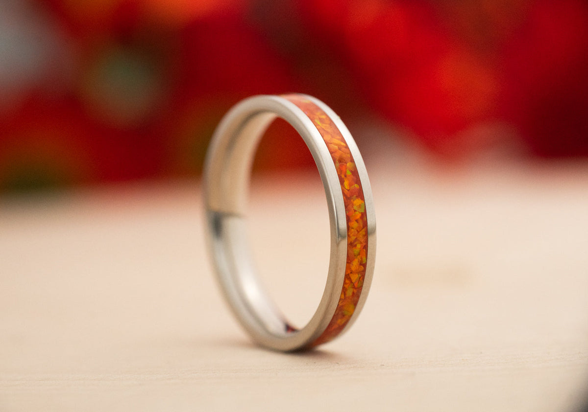 Ignition — Stainless Steel Ring — handcrafted ring detail view 9