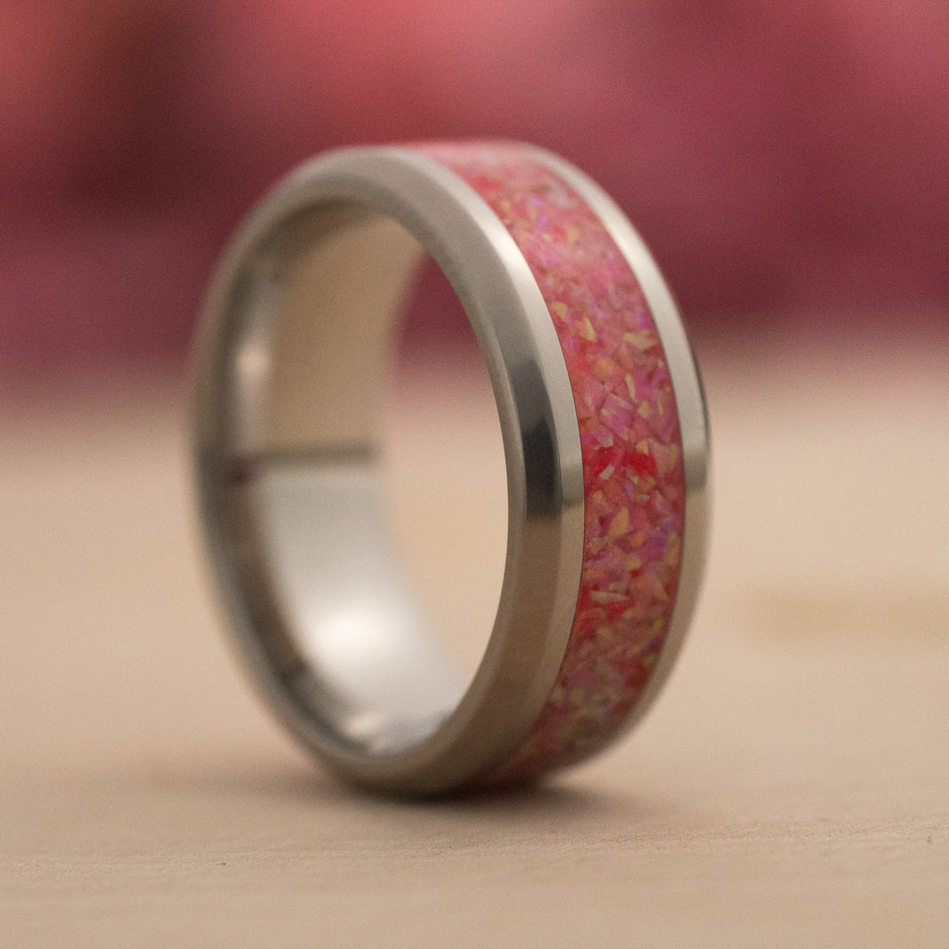 Blush — Stainless Steel Ring — handcrafted ring detail view 4
