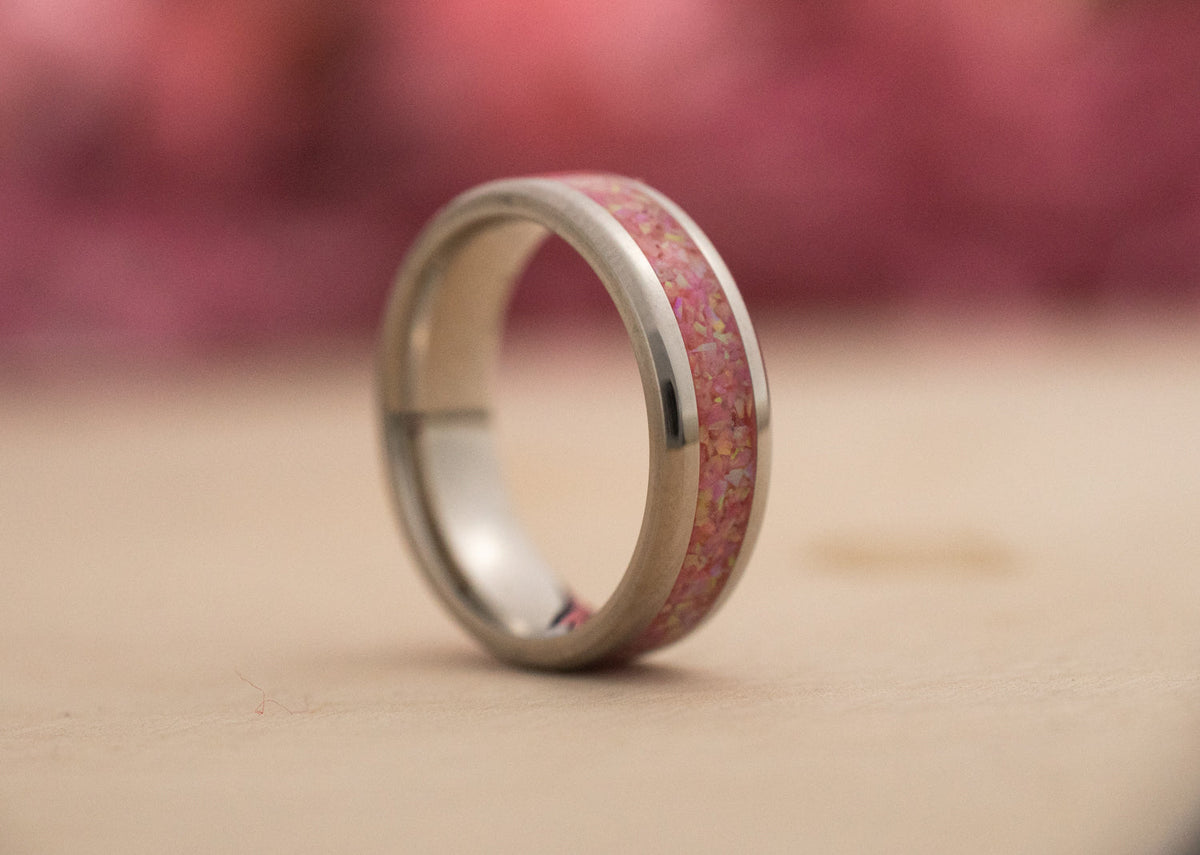 Blush — Stainless Steel Ring — handcrafted ring detail view 8