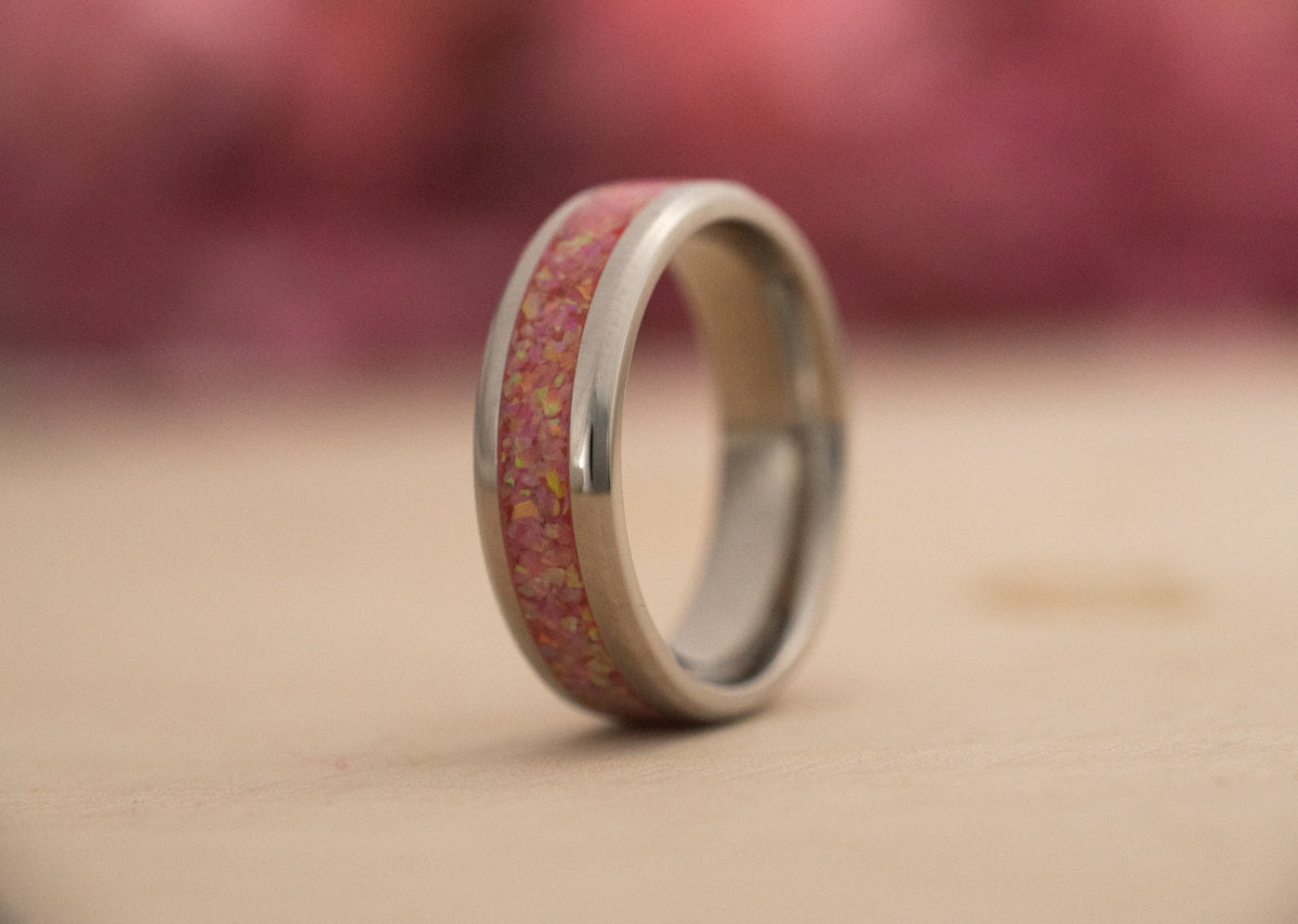 Blush — Stainless Steel Ring — handcrafted ring detail view 5