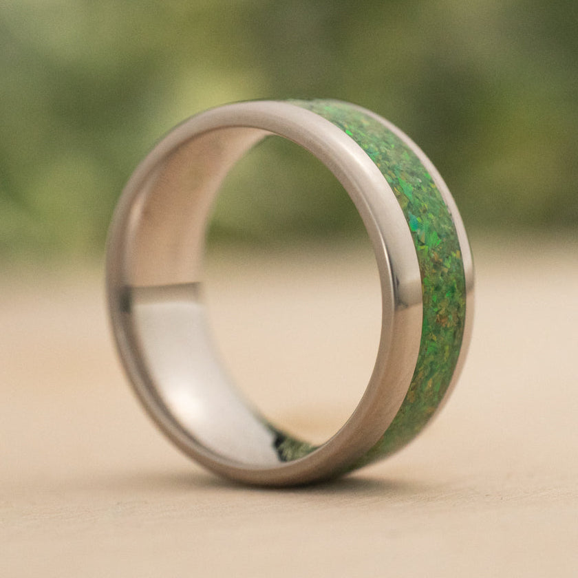 Sage — Stainless Steel Ring — handcrafted ring detail view 15