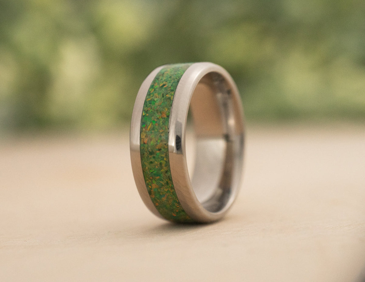 Sage — Stainless Steel Ring — handcrafted ring detail view 6