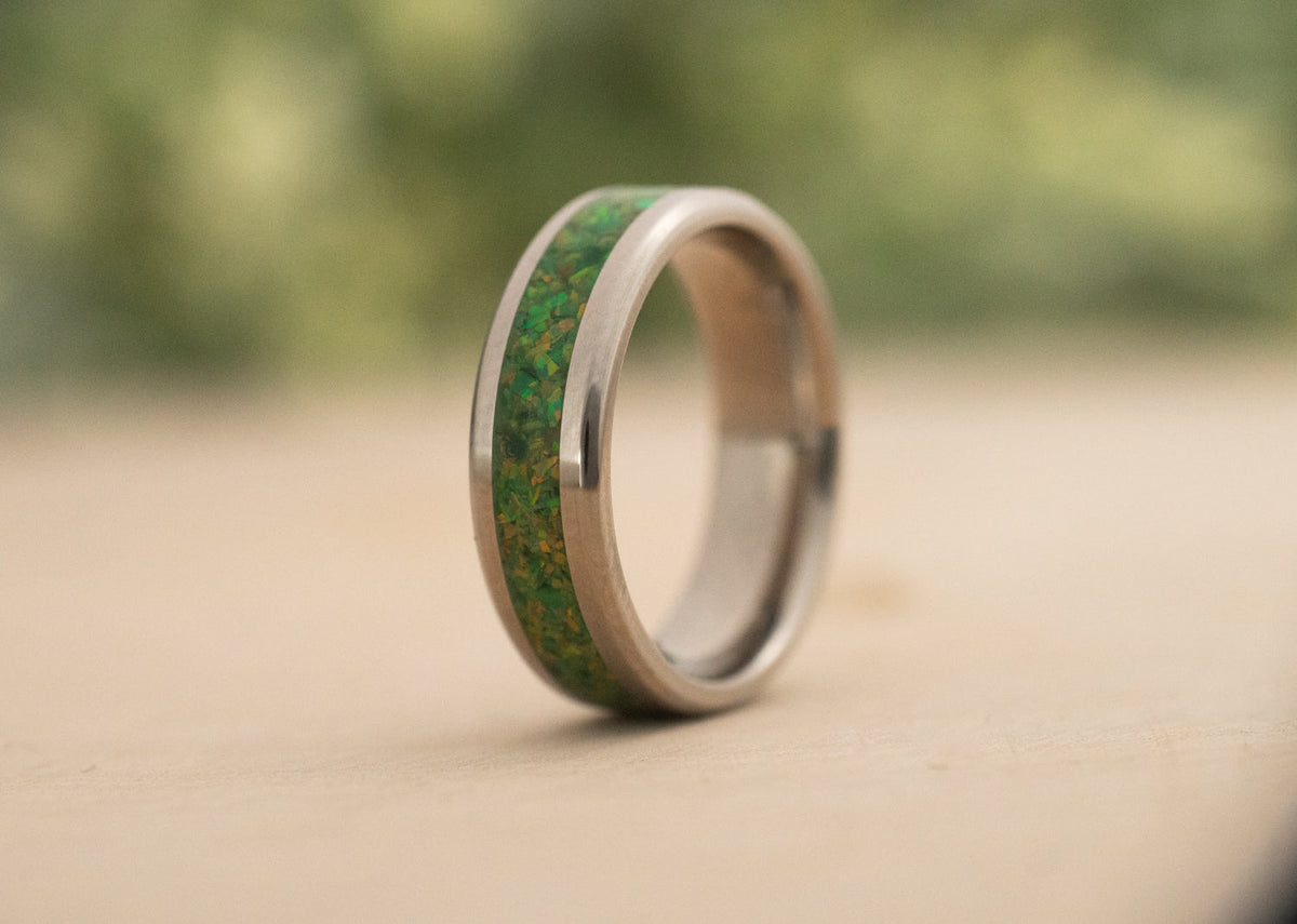 Sage — Stainless Steel Ring — handcrafted ring detail view 10