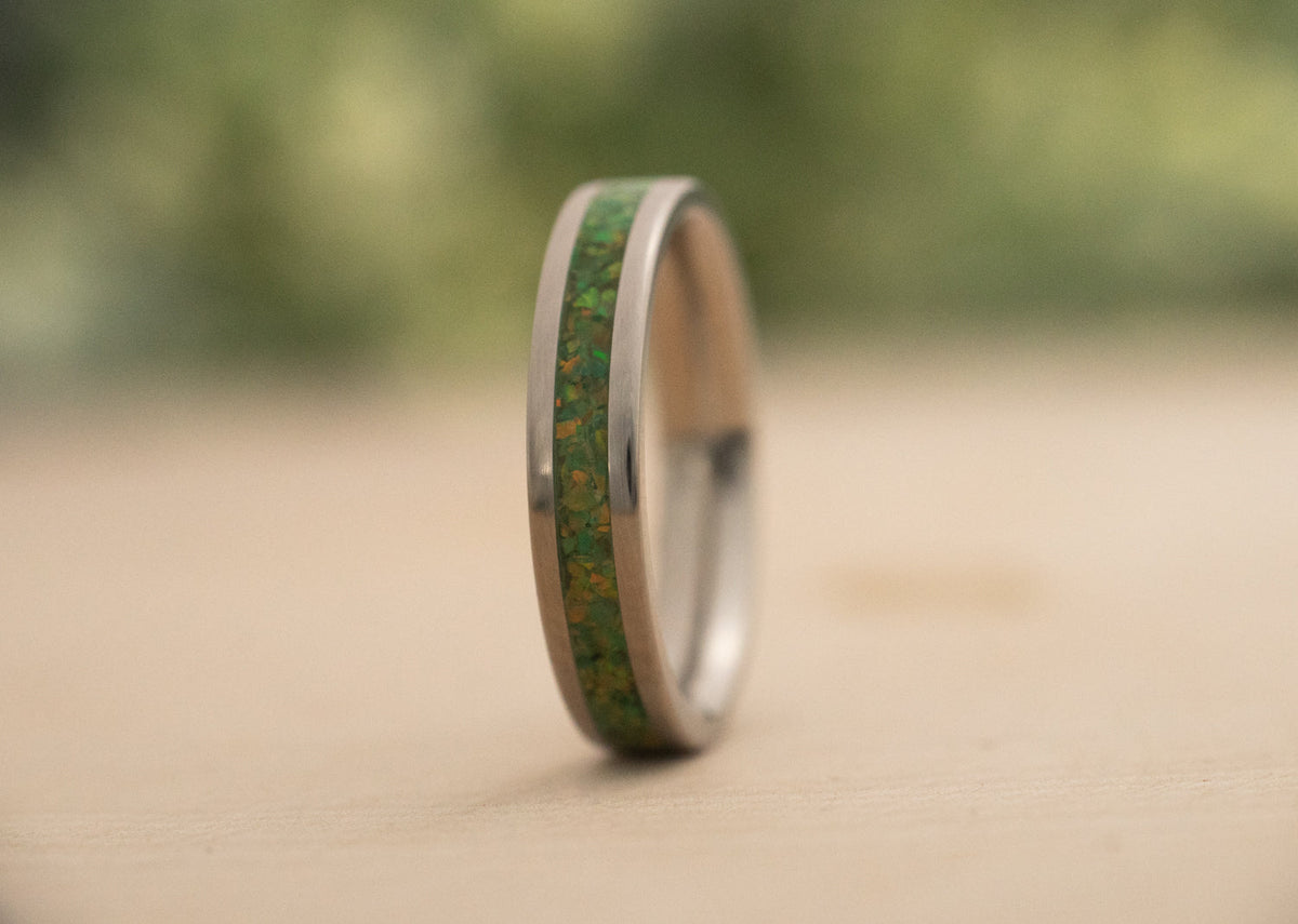 Sage — Stainless Steel Ring — handcrafted ring detail view 12