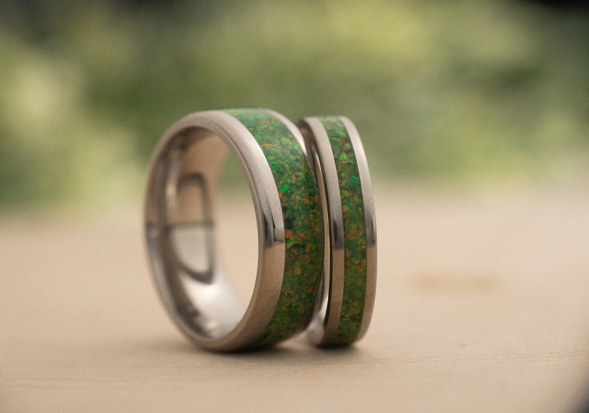 Sage — Stainless Steel Ring — handcrafted ring detail view 13