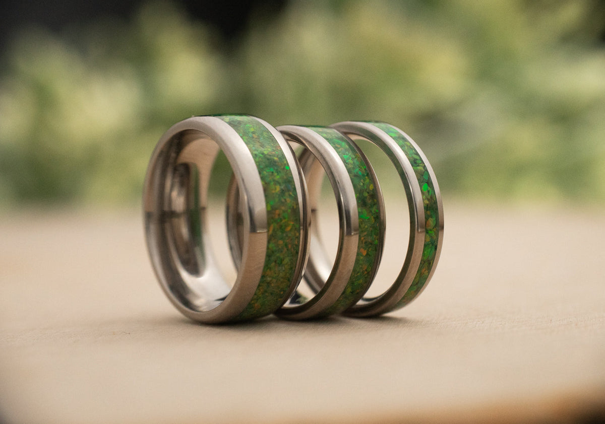 Sage — Stainless Steel Ring — handcrafted ring detail view 8