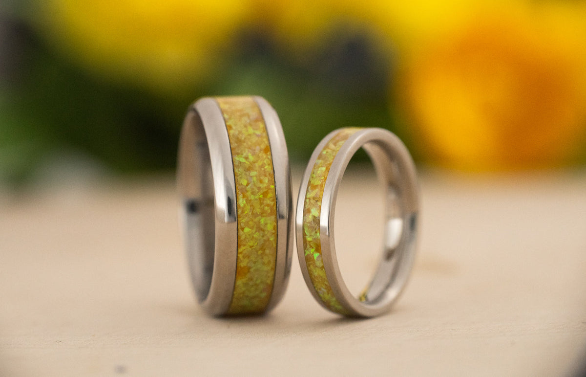 Goldenrod — Stainless Steel Ring — handcrafted ring detail view 7