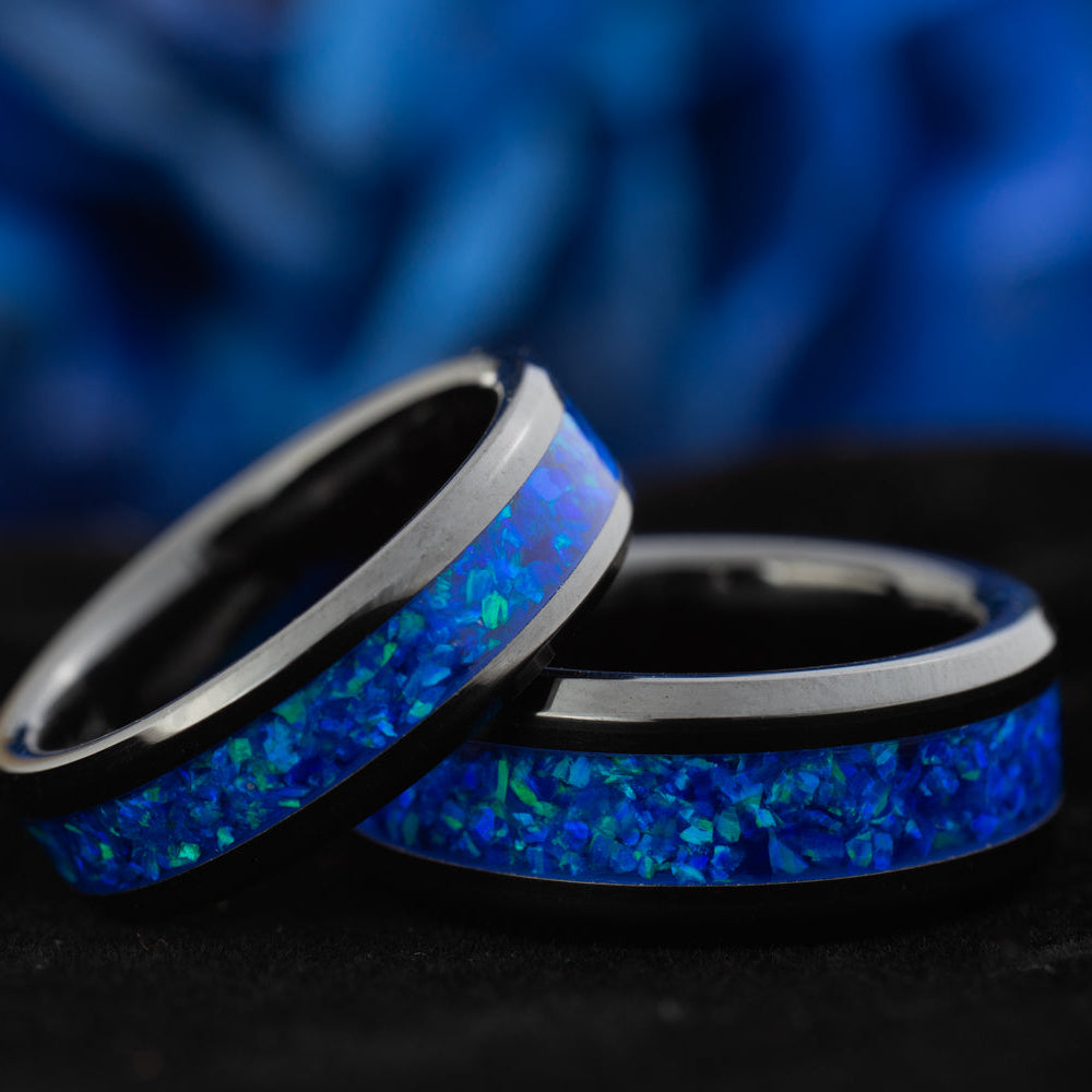 Nereus — Black Ceramic Ring — handcrafted ring detail view 6