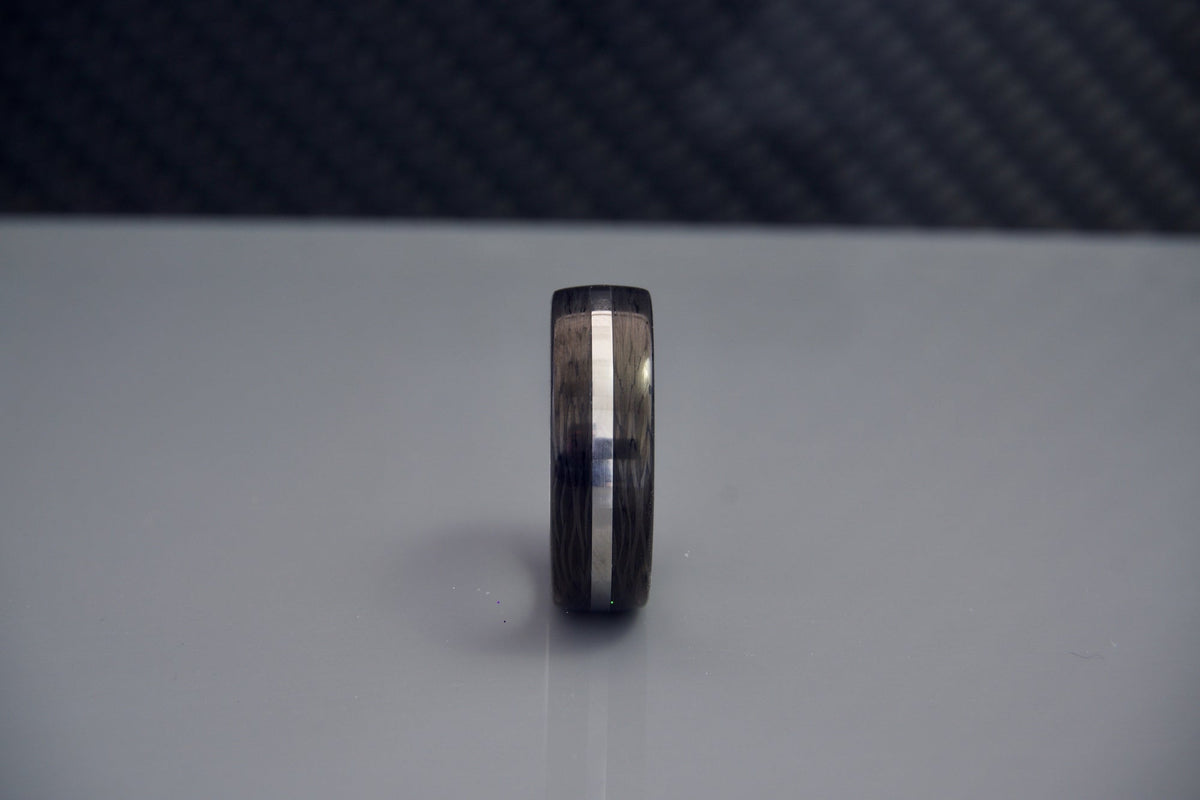 Titan Oracle Carbon Fiber + Titanium Ring — handcrafted ring detail view 5