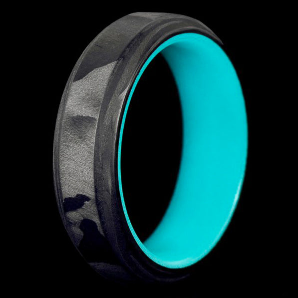 The F1 Carbon Fiber Lume Ring shown with color and design variations 7