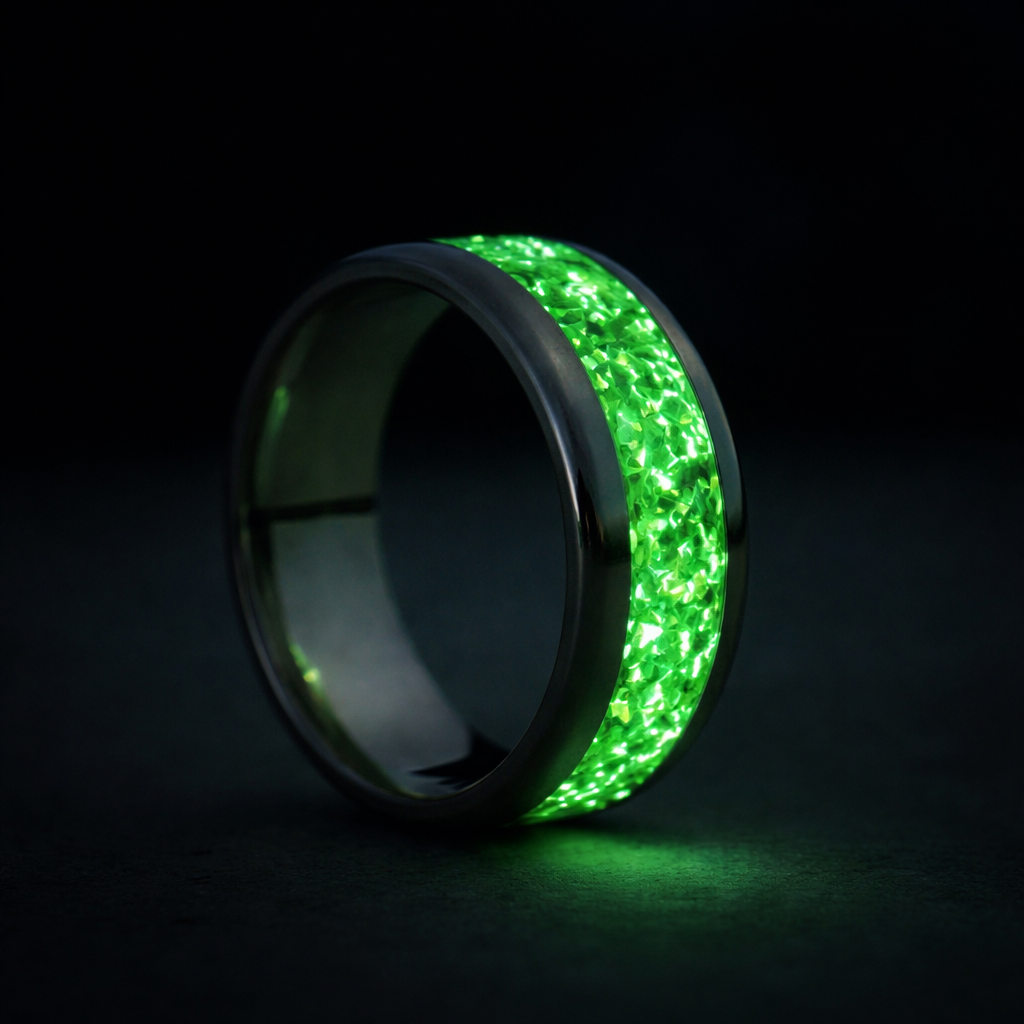 Sage — Stainless Steel Ring — handcrafted ring detail view 3
