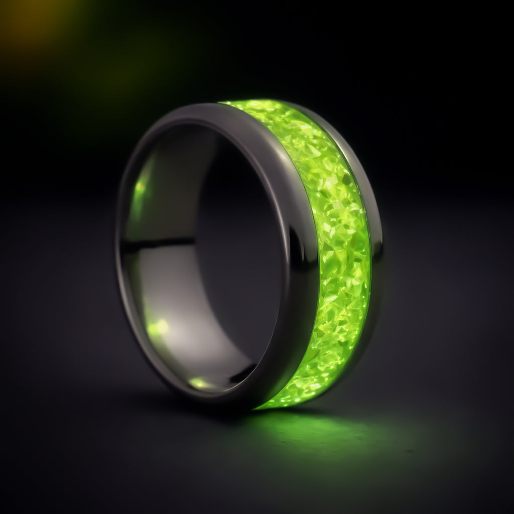 Goldenrod — Stainless Steel Ring — handcrafted ring detail view 2