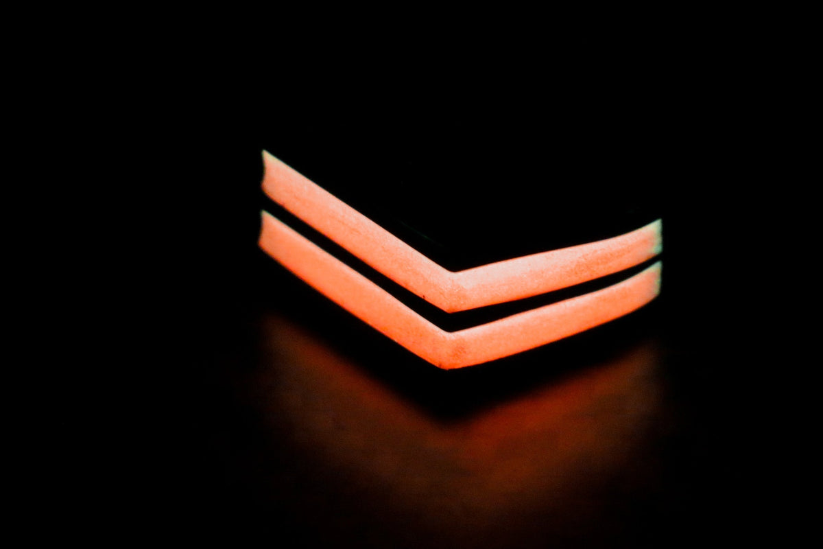 2 Band Super Lume Signet — Silver — handcrafted ring detail view 7