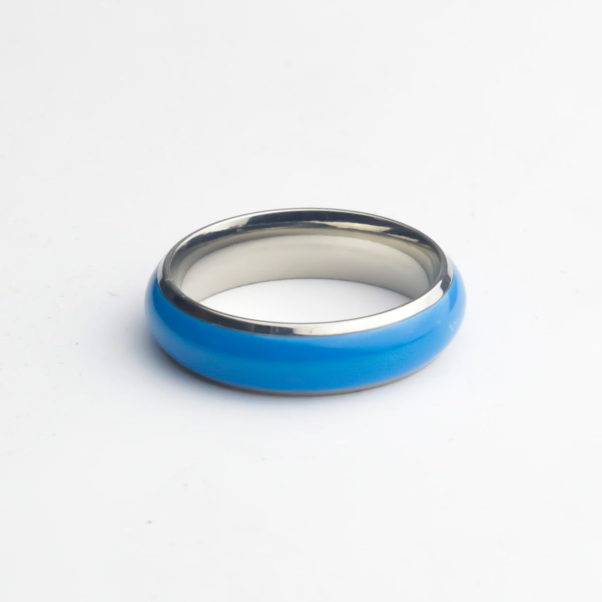 Lume Stacker Slim Glow Bands — handcrafted ring detail view 6