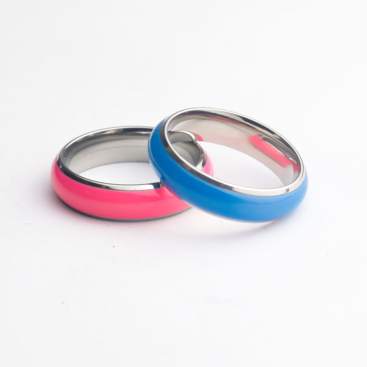 Lume Stacker Slim Glow Bands — handcrafted ring detail view 3