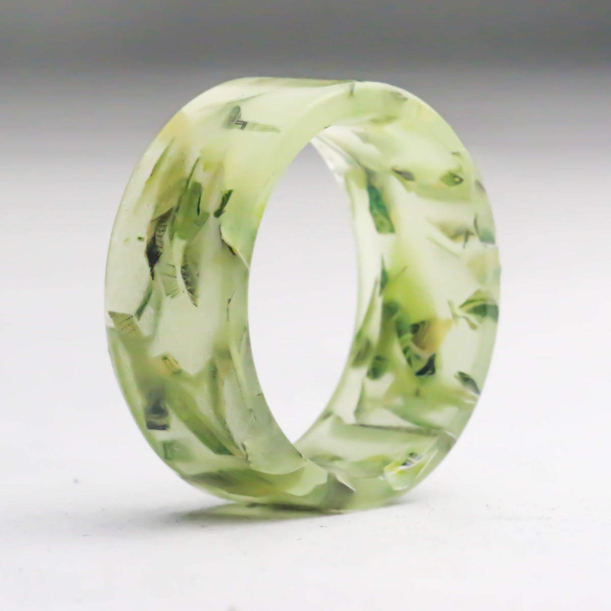 Benjamin's Glow — Shredded $100 Glow Ring — handcrafted ring detail view 3