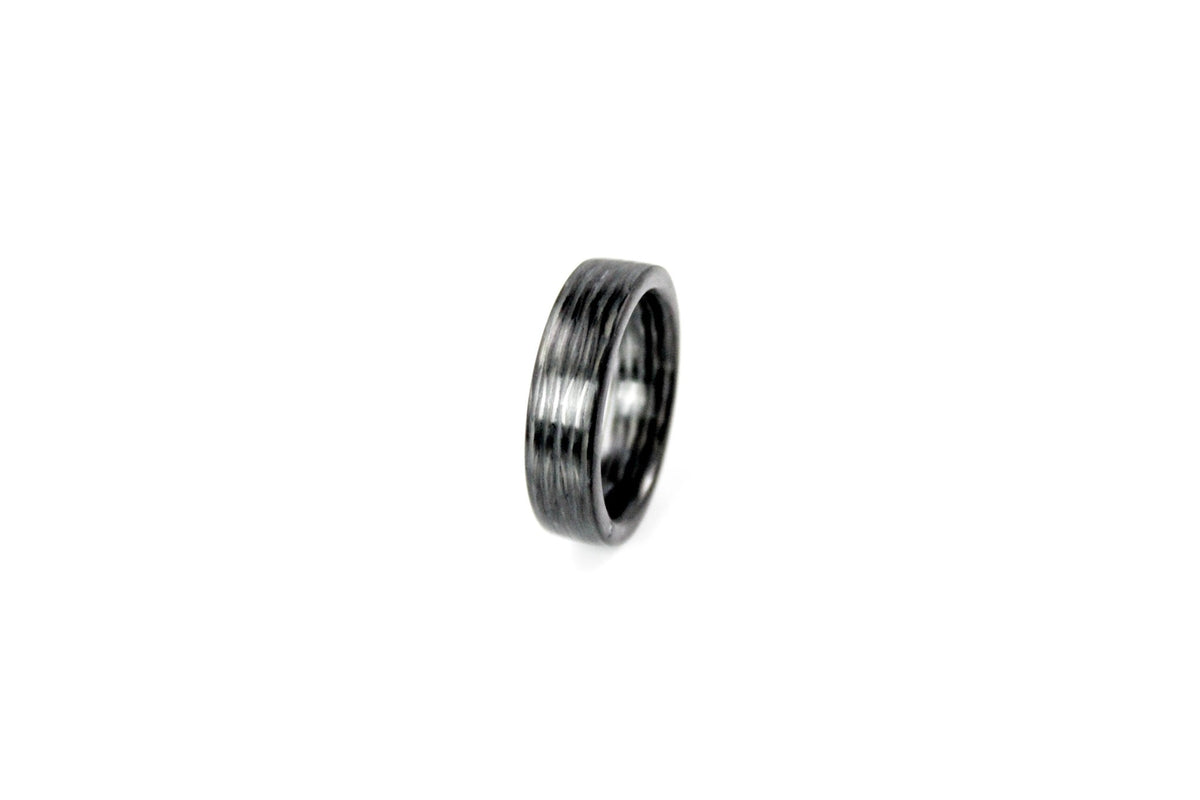 Matrix Green Carbon Fiber Glow Ring — handcrafted ring detail view 4