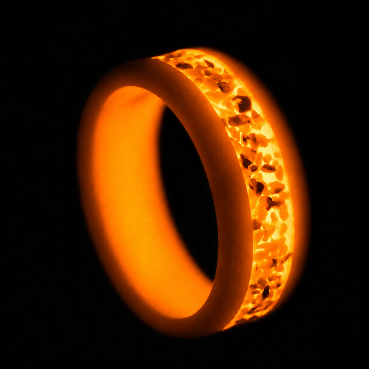 Sunspot — Orange Glow Ring — handcrafted ring detail view 2