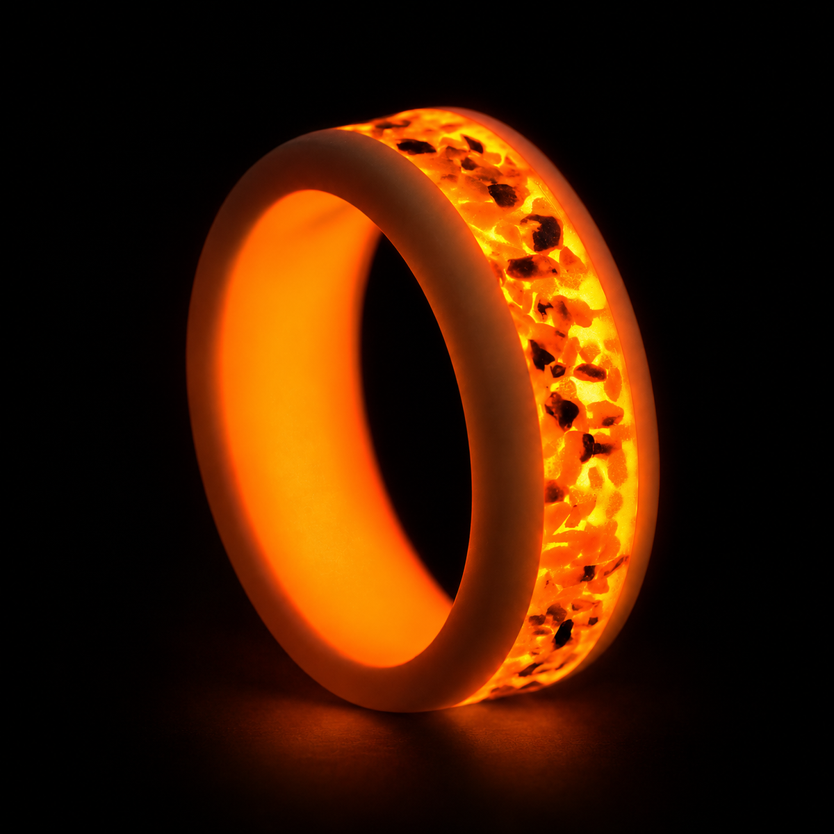 AfterBurner fire glow ring glowing orange on a dark background