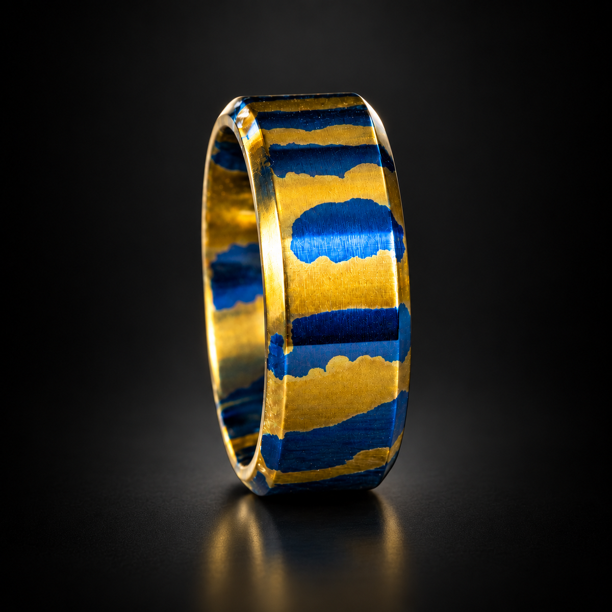 The Animal - Gold and Blue Anodized Titanium Band — uniform collection hero image