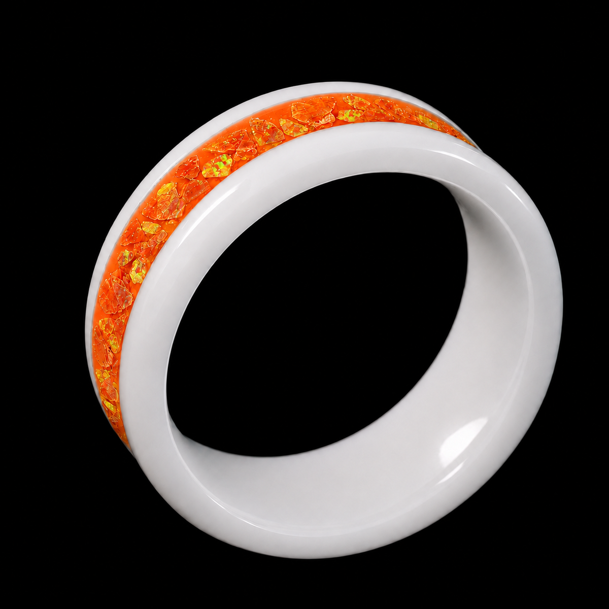 Sunspot — Orange Glow Ring — handcrafted ring detail view 5