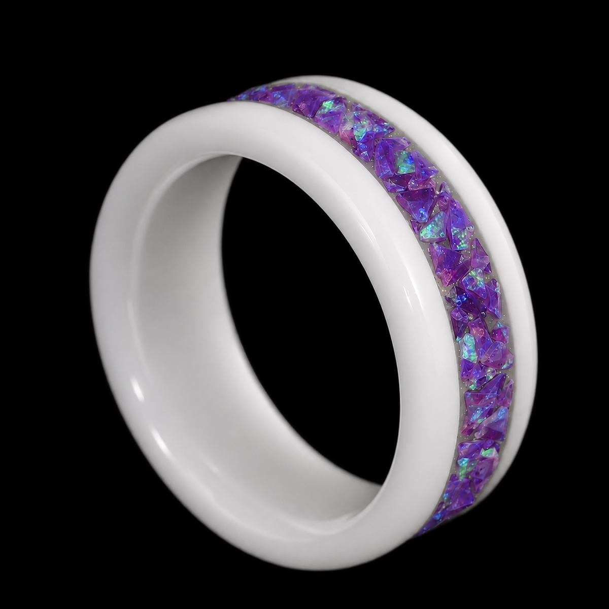 Ultra Violet — Purple Glow Ring — handcrafted ring detail view 5