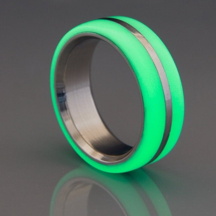 Titanium Oracle Glow Ring — handcrafted ring detail view 5