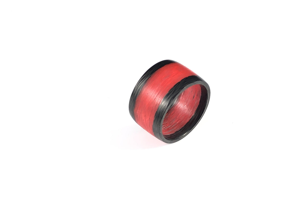 Hades Carbon Fiber Glow Ring — handcrafted ring detail view 8