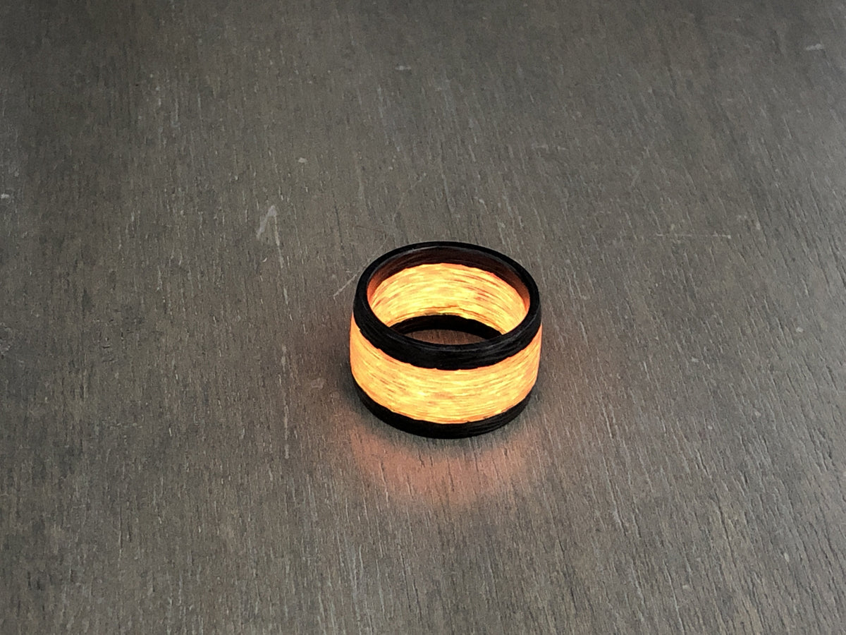 Hades Carbon Fiber Glow Ring — handcrafted ring detail view 3